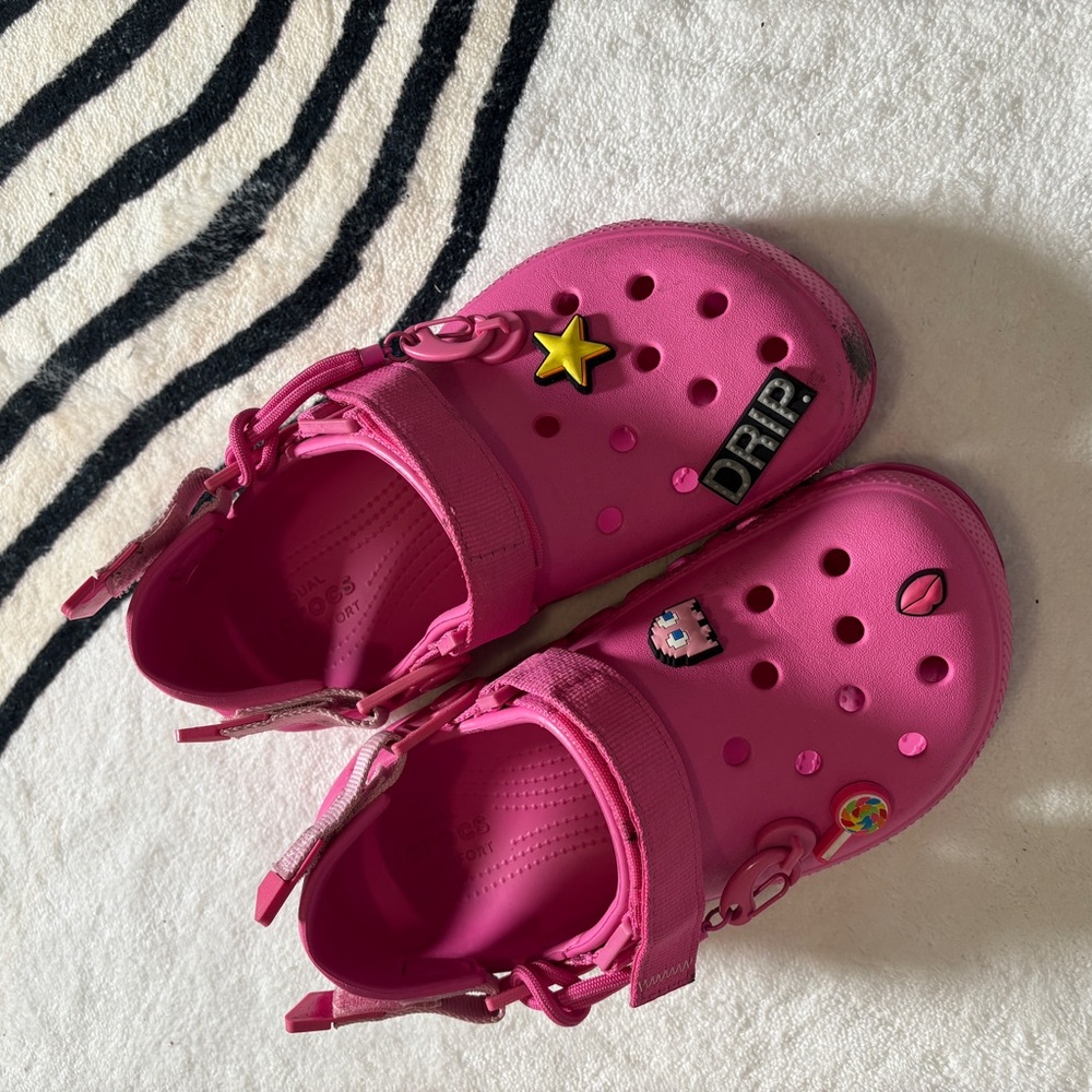 CROCS Post Malone Pink with Fun Charms